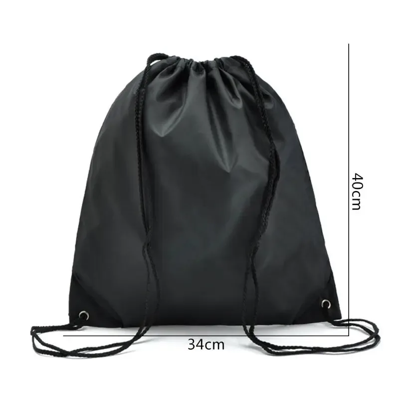 sac de sport oxford portable 210d, sacs à cordon en nylon, sac à dos d'équitation avec ceinture, sac à chaussures à cordon de serrage pour vêtements, vente en gros
