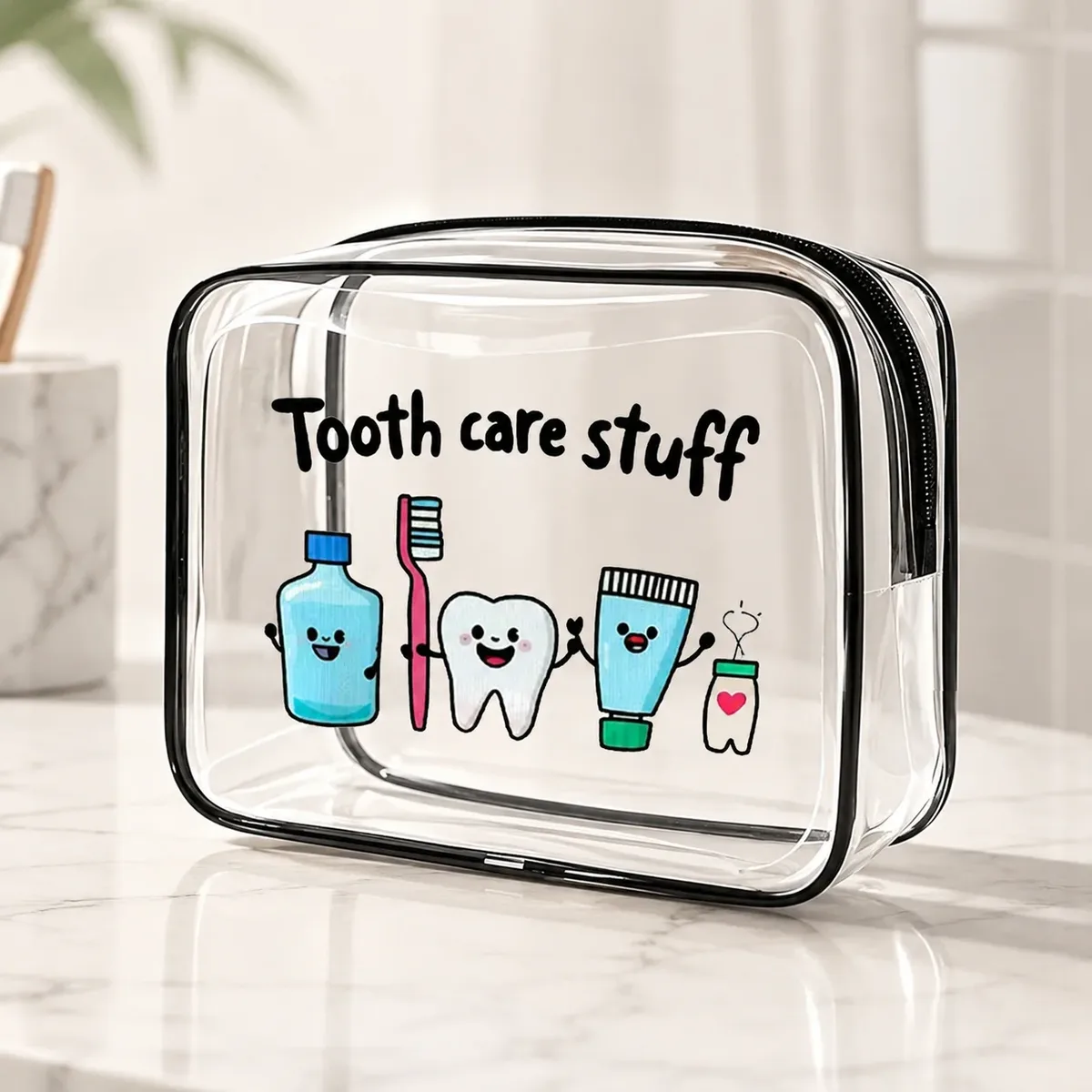 sac fourre-tout transparent multifonctionnel - étui de transport transparent à fermeture éclair pour articles de toilette, maquillage, électronique, idéal pour les voyages, la salle de sport, l'aéroport