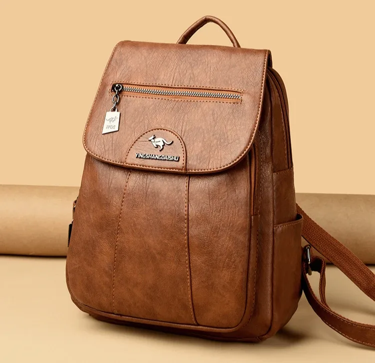 14 "(35 cm) sac à dos en peau de mouton vintage sac d'école pour ordinateur portable sac à dos souple pour femme sac d'école week-end voyage sac à dos