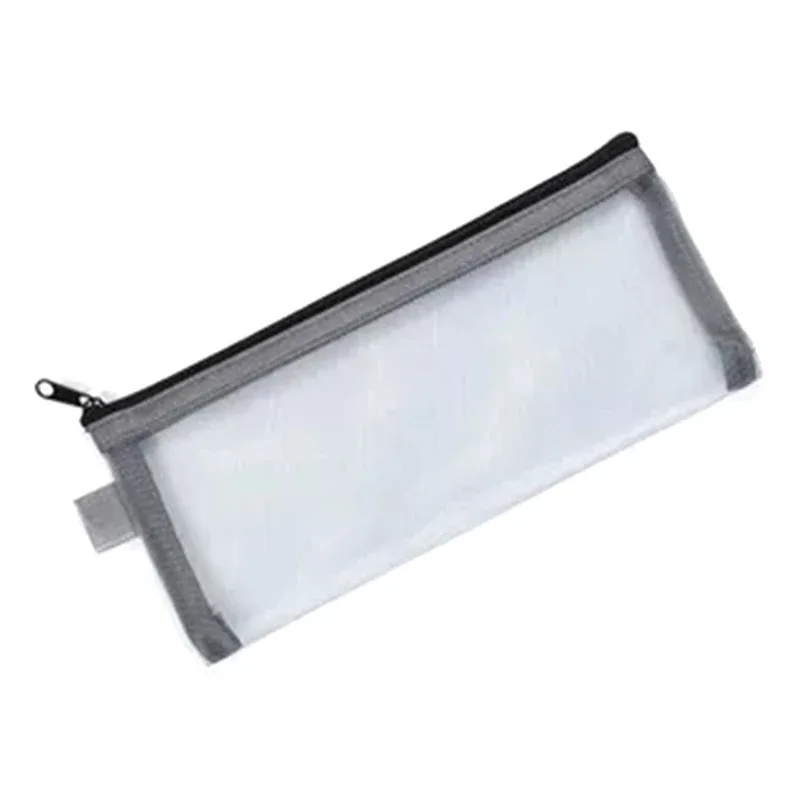 sac transparent de rangement de cosmétiques rond en maille, pochette de rangement de pinceaux de maquillage de grande capacité, étui à cosmétiques de voyage pour outils de pinceaux