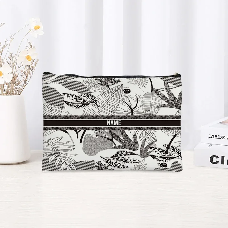 pochette de maquillage personnalisable pour femme, pochette de fête, pochette de mariage, pochette de voyage, trousse de maquillage en toile simple, organisateur, cadeaux pour femme