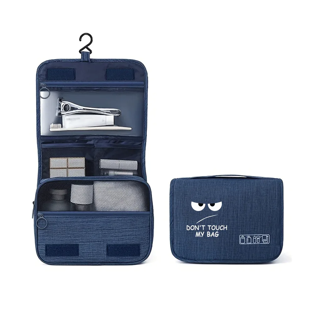 sac de maquillage portable à motif de dessin animé, unisexe, organisateur de cosmétiques de grande capacité, trousse de toilette suspendue pour femmes et hommes, pour le lavage, le rasage et le maquillage.