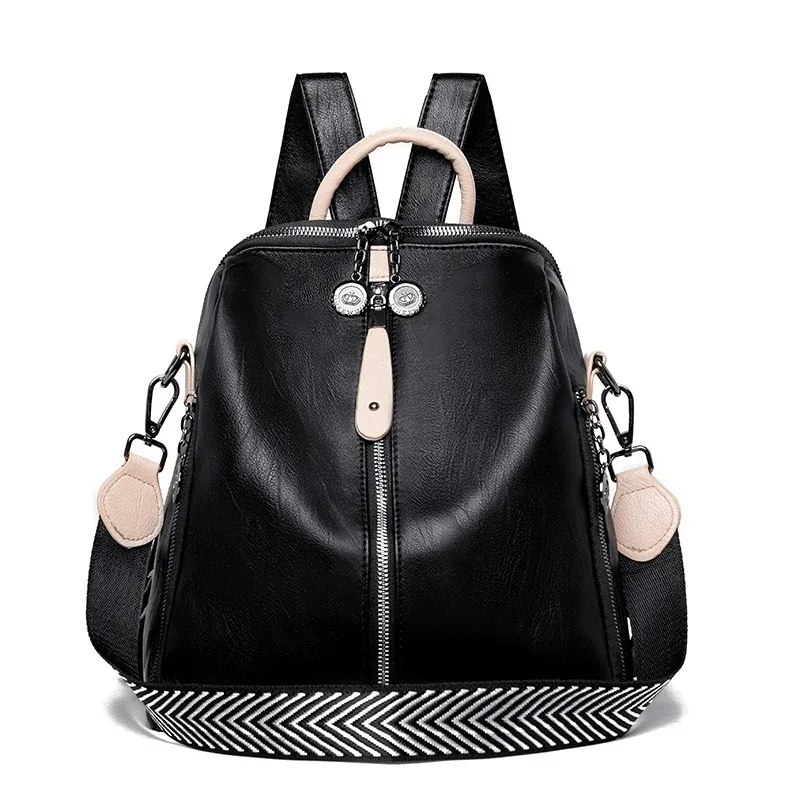 sac à dos en cuir pu souple pour femmes, sac à bandoulière de voyage, sac à dos de grande capacité pour filles