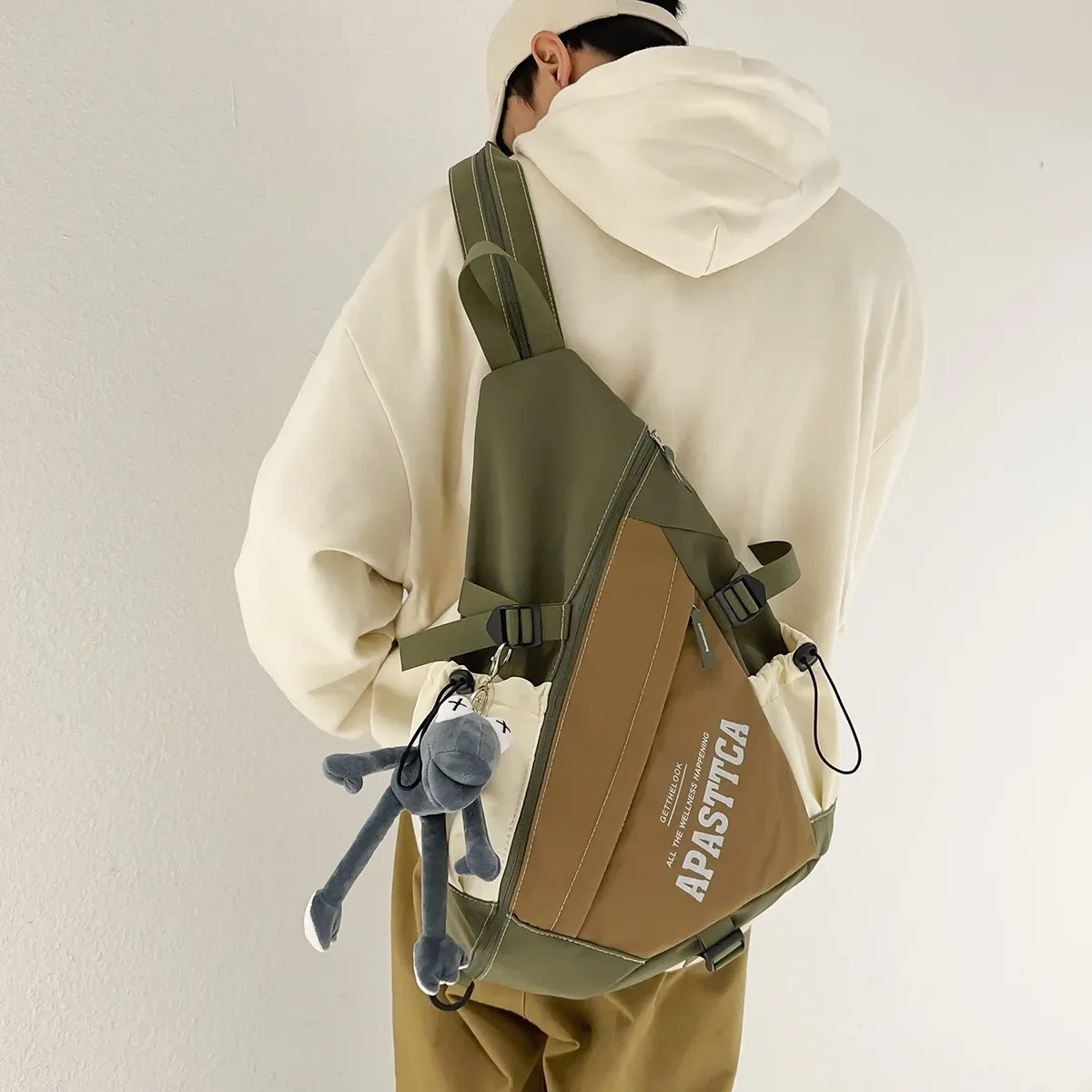 sac à dos de voyage et de camping en plein air, sac tactique multifonctionnel imperméable, sac bandoulière de moto, sac de poitrine de sport grande capacité