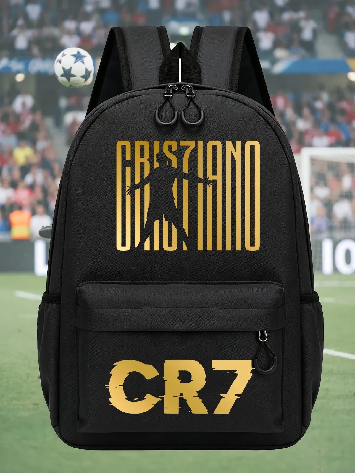 sac à dos football cr7, imprimé graffiti, dessin animé, sac d'école, sac à dos léger, décontracté, pour étudiants, voyage