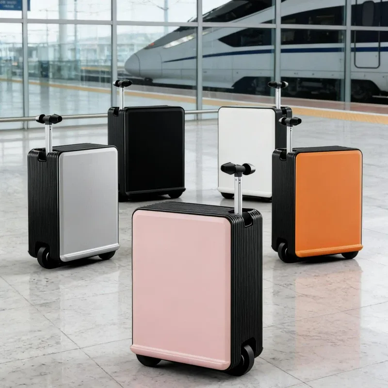 Valise de voyage multifonctionnelle à roulettes, légère, avec fonction de conduite électrique, pour affaires et loisirs