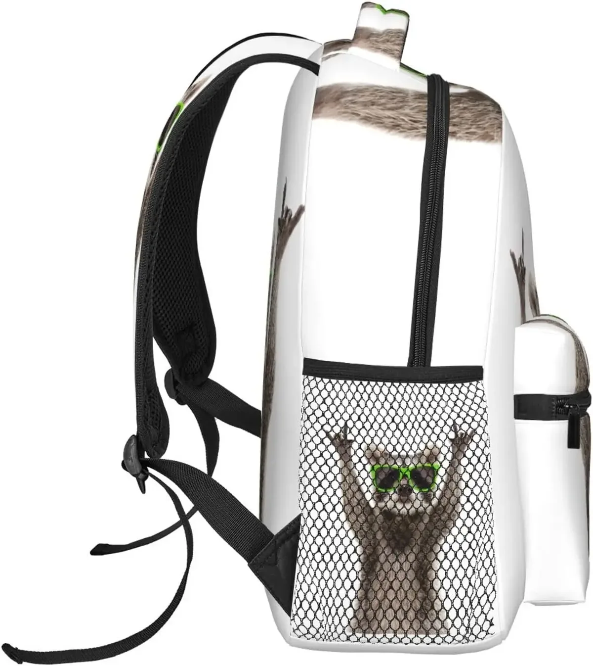 sac à dos drôle vert raton laveur avec poches, sac à dos pour ordinateur portable, sac à dos pour le travail, les affaires et les voyages, sac à dos décontracté