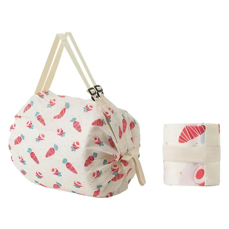 sac fourre-tout en nylon camouflage grande capacité pliable avec poignée pour le shopping et l'organisation