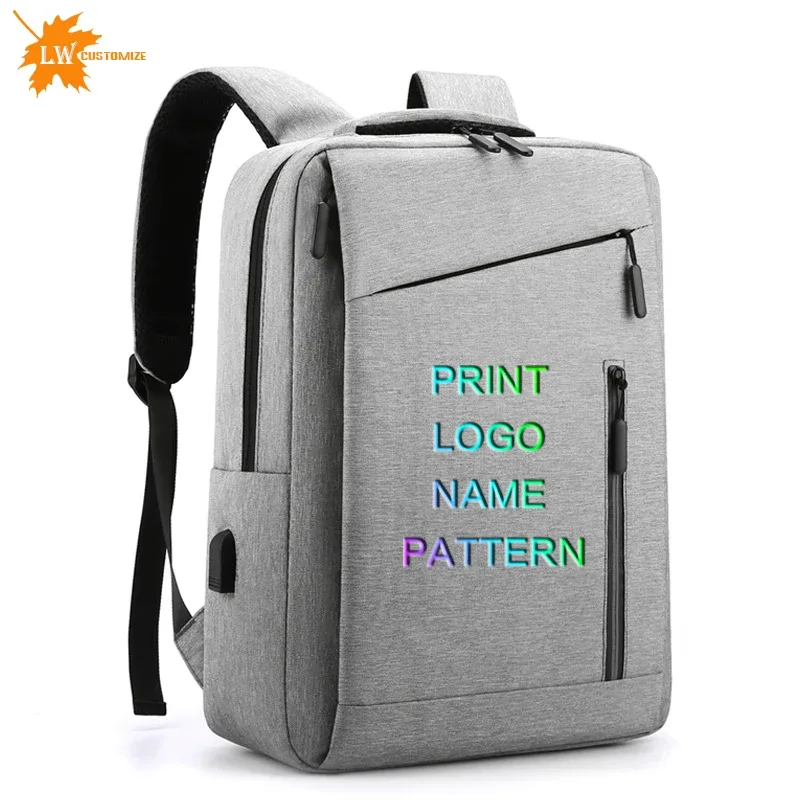 sac à dos personnalisé pour hommes et femmes, sac de voyage personnalisé, affaires, loisirs, travail, logo imprimé, motif de nom de photo
