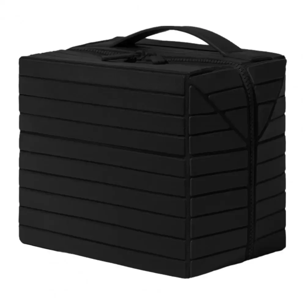 trousse de maquillage de voyage pliable, grande trousse de toilette étanche, organisateur de cosmétiques suspendu avec compartiments anti-déversement pour utilisation au maquillage