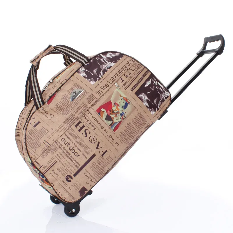 sacs à roulettes de voyage de grande capacité pour femmes et hommes, sac à roulettes oxford, valise à bagages roulante étanche, sac de voyage avec roulettes