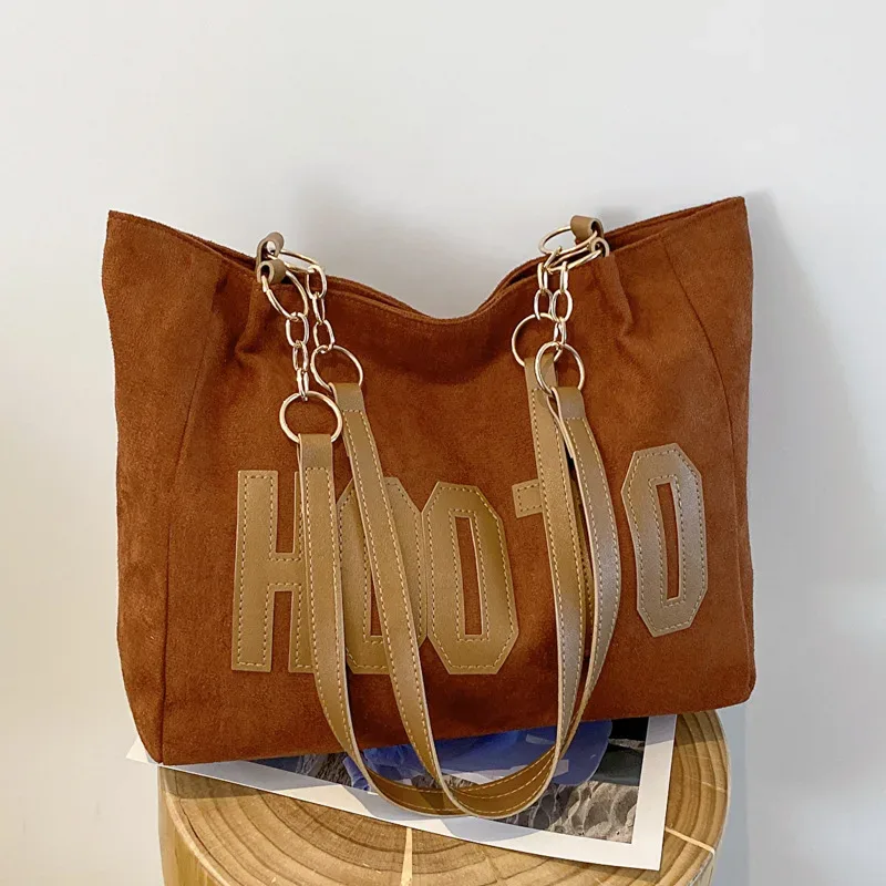 sac à bandoulière de couleur unie, sac fourre-tout avec lettres tendance, sac à main de campus en toile pour femmes, bureau, collège, travail, sacs à main de voyage bolsa