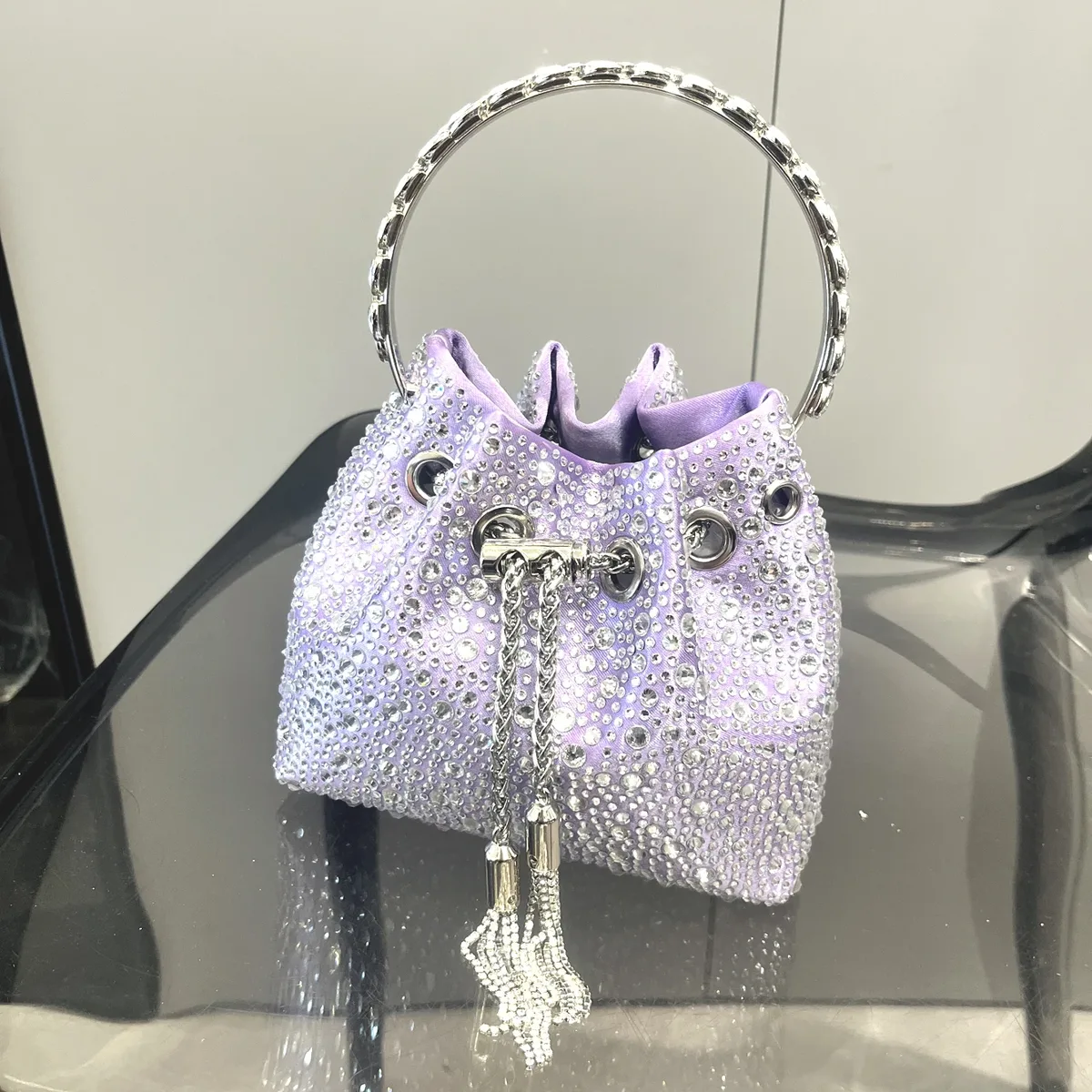 poignée strass pochette de soirée sacs à main et sac à main de luxe sac à bandoulière design brillant cristal pochette sac à main sac seau