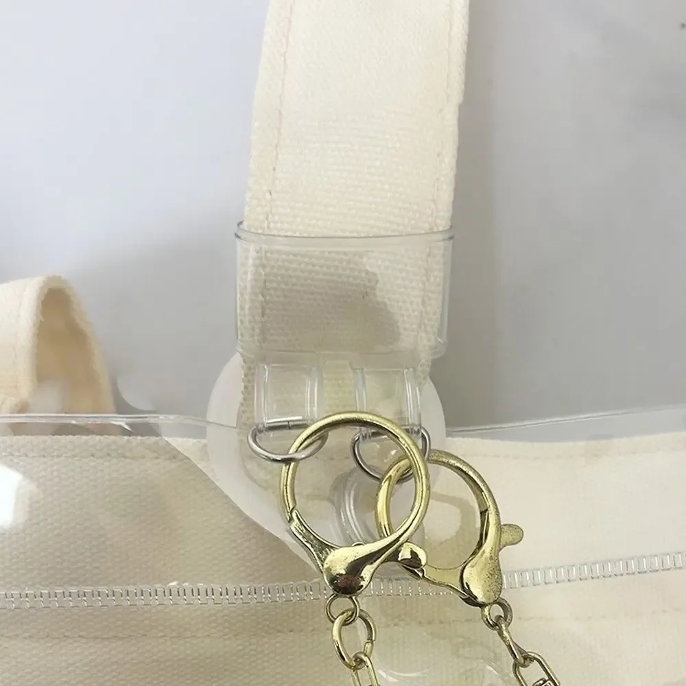 2 pièces – Boucle d'extension simple en PVC pour sangle de sac, clip transparent pour sangle de sac, boucle de sac à dos, accessoires de bagage