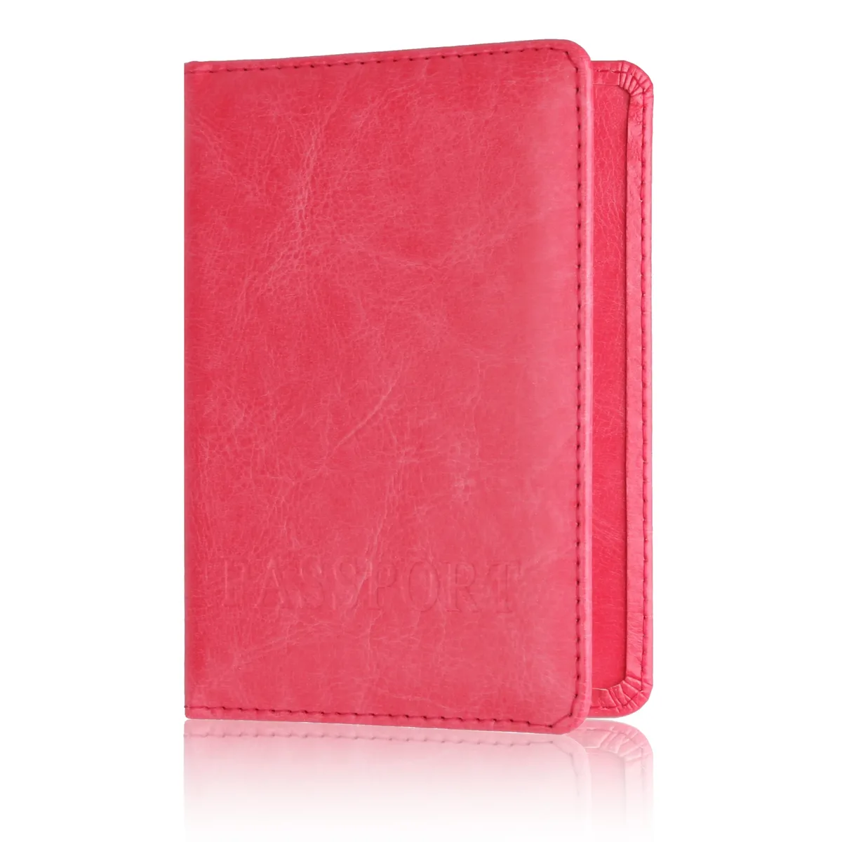 étui unisexe en cuir pu simple pour porte-passeport de voyage, housse de protection pour hommes et femmes, sac de rangement pour documents et billets, fente multi-cartes