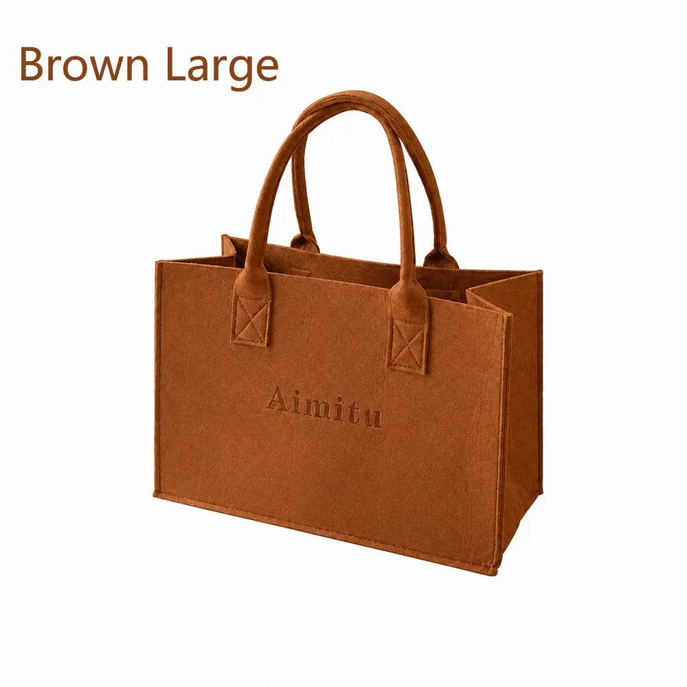 sac à bandoulière en feutre de grande capacité pour femmes, sacoche de voyage de couleur unie, sac à main simple s/m/l, nouvelle collection, 1 pièce