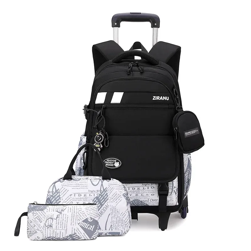 sac à dos à roulettes pour enfants, ensemble de sacs à dos à roulettes pour garçons, sac d'école avec roulettes, sac à bagages roulant, sac de livre pour étudiants