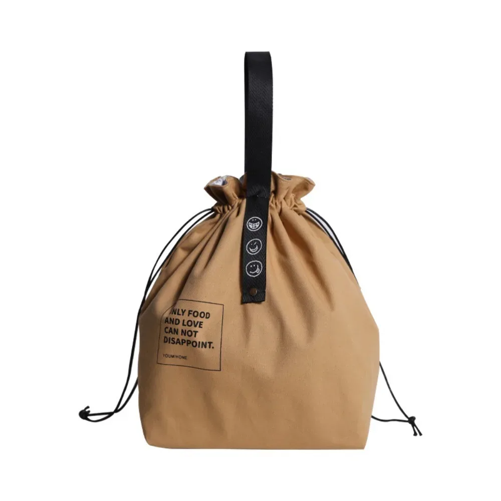sac de pique-nique réutilisable en toile, sac à déjeuner avec cordon de serrage pour conserver la fraîcheur, sac de rangement pour aliments, sac fourre-tout pour l'extérieur
