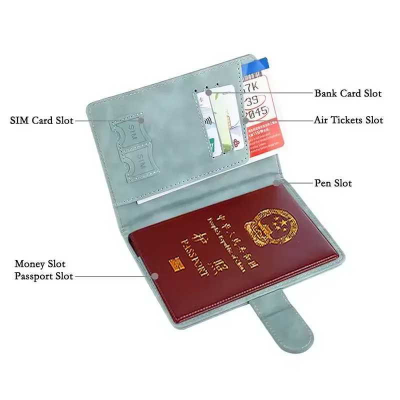 étui pour passeport rfid, porte-passeport de voyage, nouveau portefeuille pour passeport, porte-carte de crédit, portefeuille de voyage, accessoires de voyage