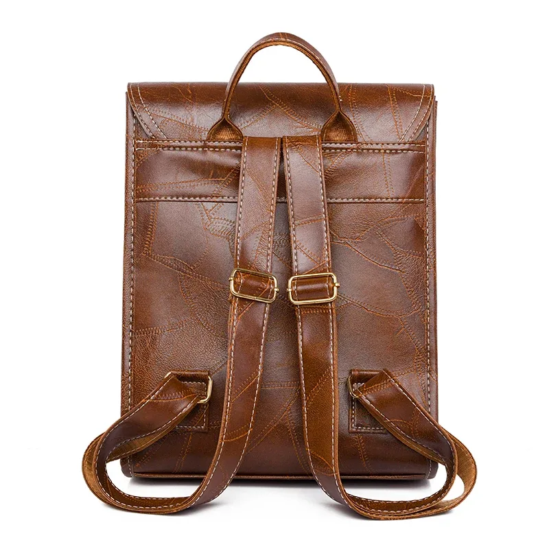 nouveau sac à dos tendance en cuir pu pour femme, grande capacité, imperméable, pour l'université, sac d'école pour ordinateur portable, sac de voyage mignon pour fille