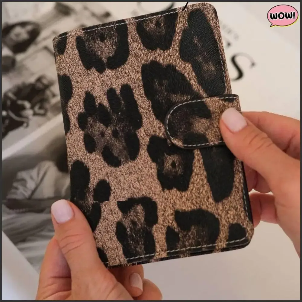 porte-passeport en pu, étanche, plusieurs fentes pour cartes, housse pour passeport, sacs de protection pour billets léopard marron, accessoires de voyage