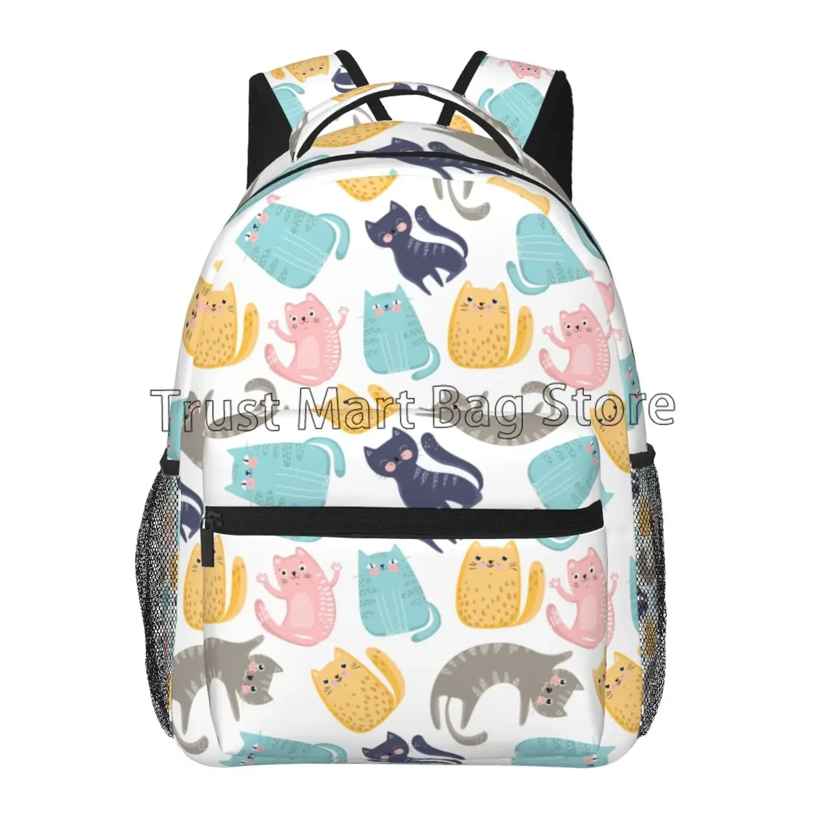 neko atsume anime cartoon mochila sac à dos pour femme, sac à dos de voyage pour filles et garçons, impression de chat mignon, sac initié pour adolescents