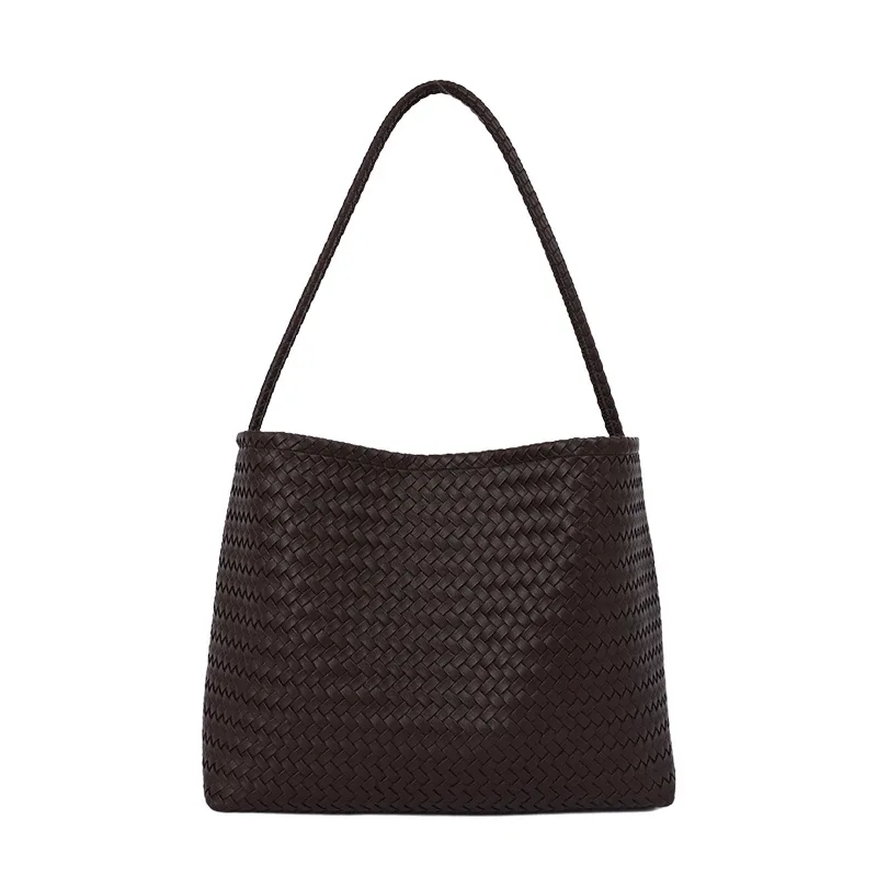 sacs à bandoulière tissés de luxe, nouvelle collection automne 2026, sacs seau en pu grande capacité, sacs fourre-tout vintage pour femmes pour le quotidien