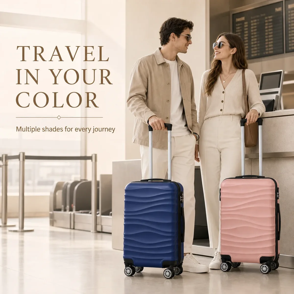 valise cabine 55*40*20cm, 20 pouces, compatible avec plusieurs compagnies aériennes, roues détachables, poignée télescopique à trois sections, plusieurs compartiments, coque rigide, affaires, voyages de week-end, cadeau de vacances