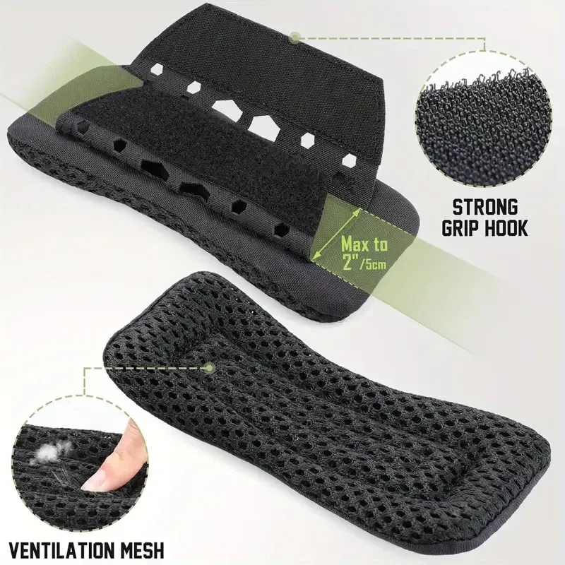épaulière tactique respirante, sangle antidérapante d'absorption des chocs pour sac à dos en nylon découpé au laser pour l'extérieur, 1 pièce