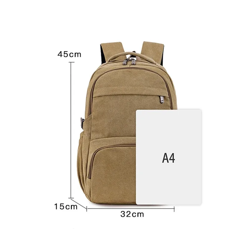 nouveaux hommes rétro sac à dos décontracté simple toile grande capacité sac à dos unisexe en plein air voyage sac à dos étudiant sac d'école durable