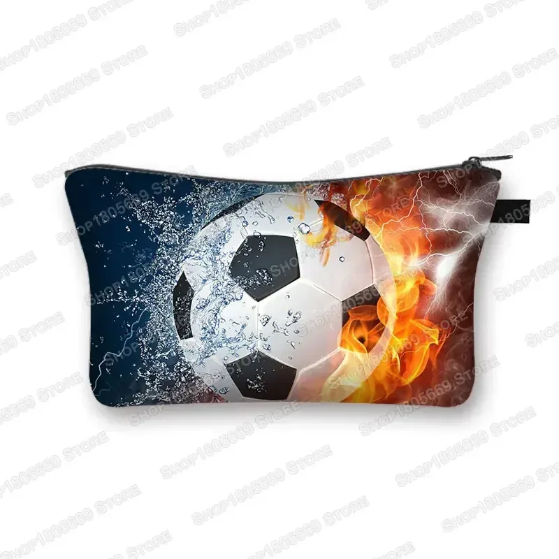 trousse à cosmétiques pour football, baseball, basket-ball, trousse de toilette de loisirs, trousse de maquillage pour femmes, petite pochette pour rouge à lèvres, sacs à cosmétiques