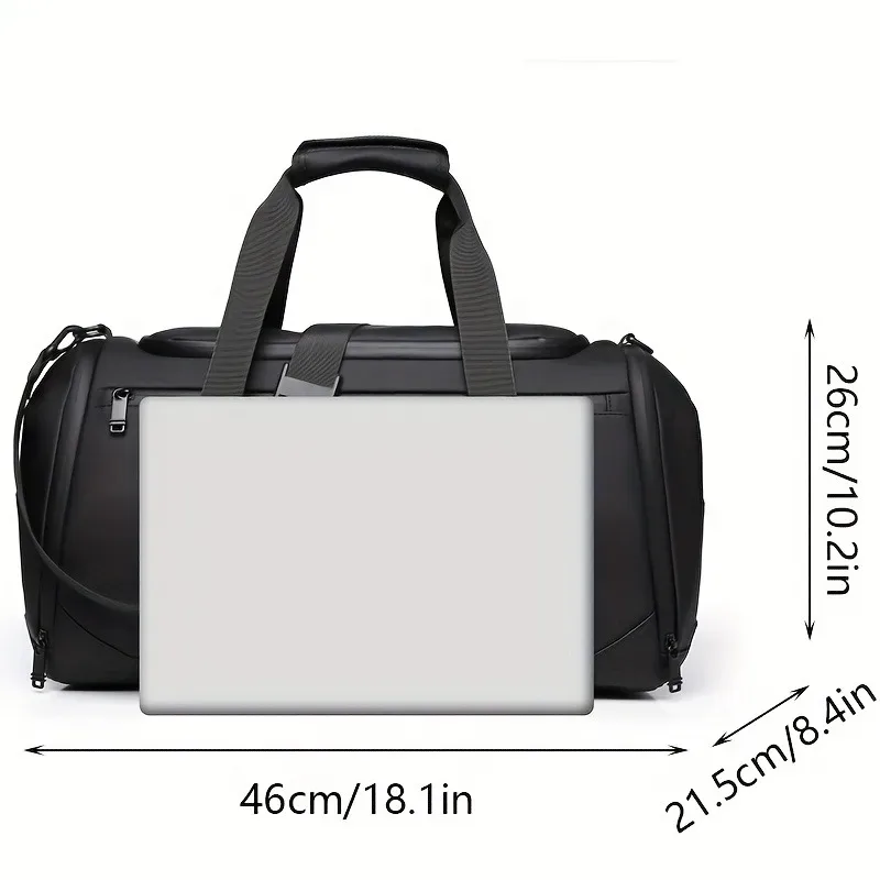 sac polochon de voyage de grande capacité – tissu oxford durable, sac de sport spacieux et élégant, sac de nuit pour le week-end pour l'université