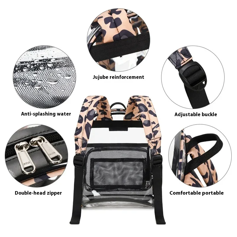 sacs transparents violets de 12 pouces, sac à dos transparent en matériau tpu, sac d'école à la mode pour filles, peut accueillir un ipad de 9.7 pouces