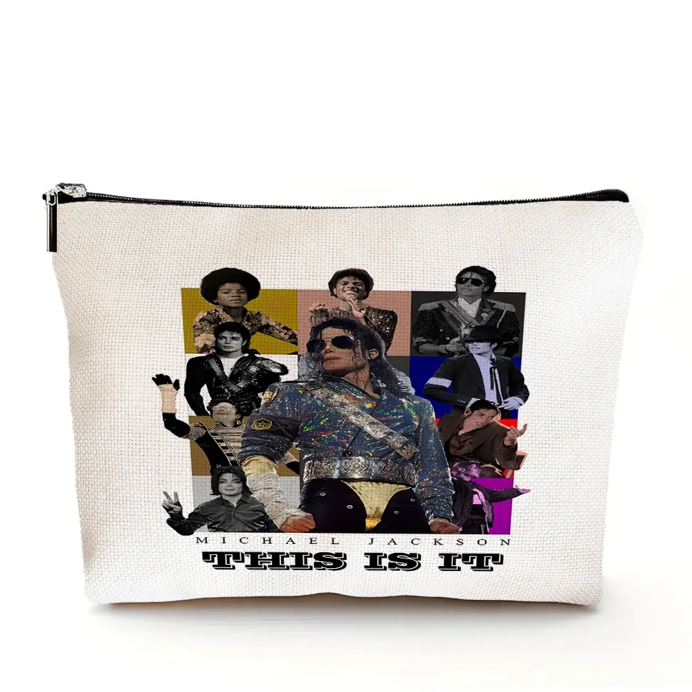 sac à cosmétiques michael jackson, sacs de maquillage double imprimé super star, sac à main de mariage pour femmes, organisateur de voyage pour dames, portefeuille pour enfant