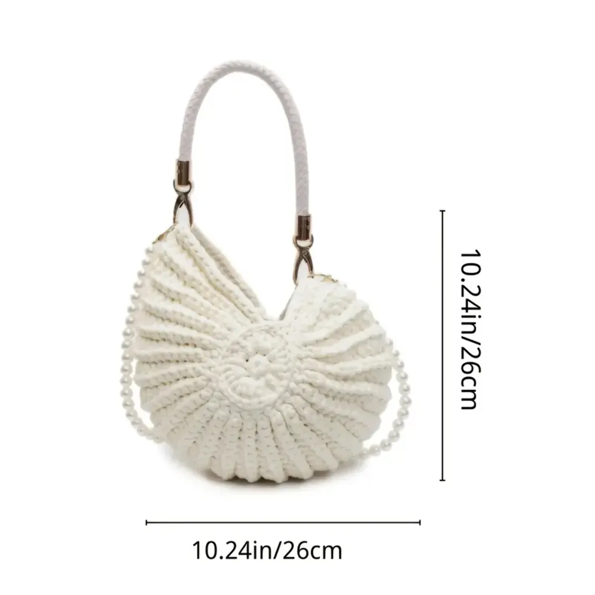 sac à main en coquillages tissé à la main avec chaîne de perles, grand sac de plage bohème pour femme, sac fourre-tout beige pour les vacances d'été, idéal pour