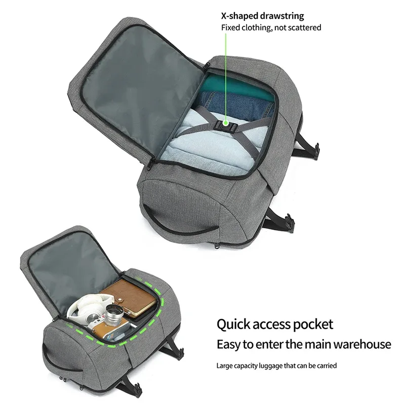 sac à dos de voyage multifonctionnel pour femmes, imperméable, grande capacité, séparation sec/humide, pour les trajets quotidiens, les voyages d'affaires, ordinateur portable
