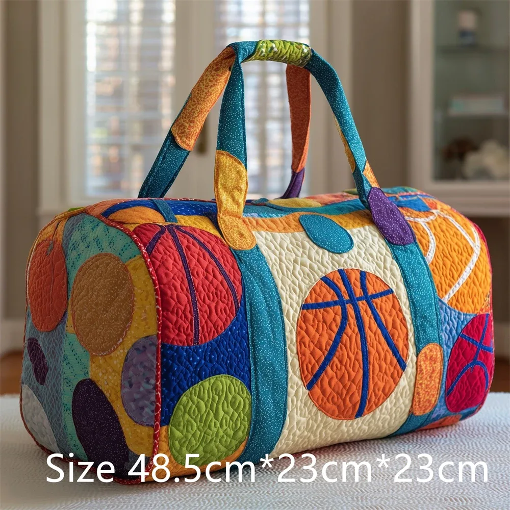 sac de sport matelassé imprimé en 3d pour le basketball, grande capacité, sac de voyage, sac de gym, sac de week-end, sac de nuit pour les fans de basketball unisexes