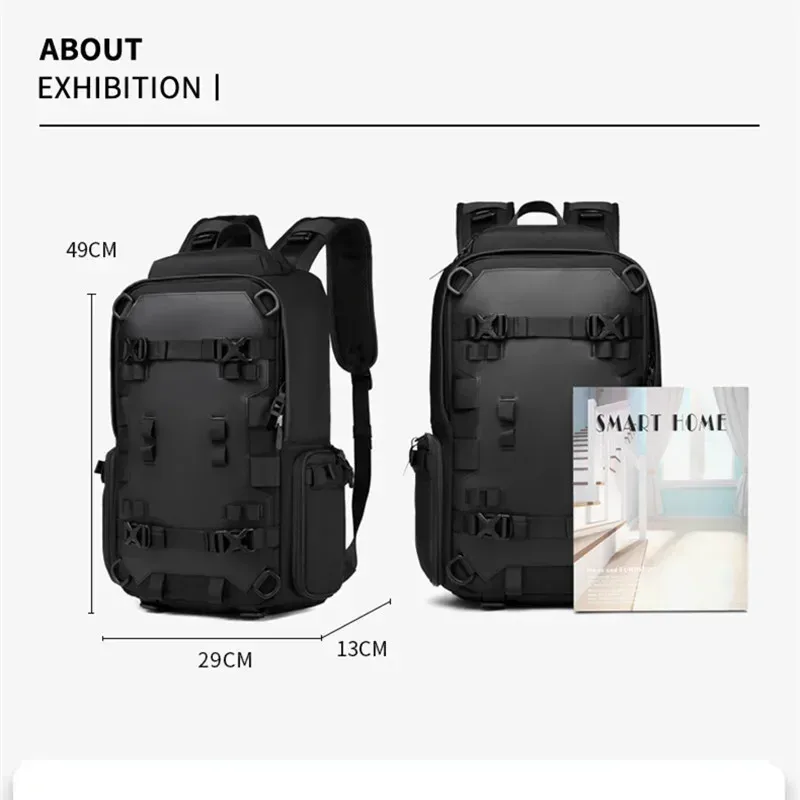 sac à dos pour casque ozuko 17,3 pouces, sac à dos de voyage pour homme, sac à dos imperméable pour le plein air, le cyclisme, le sport, la moto
