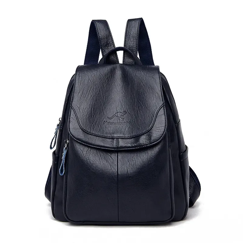 sac à dos vintage en cuir souple pour femmes, 9 couleurs, sac à bandoulière décontracté pour voyage, sacs d'école pour femmes, sac à dos pour dames.
