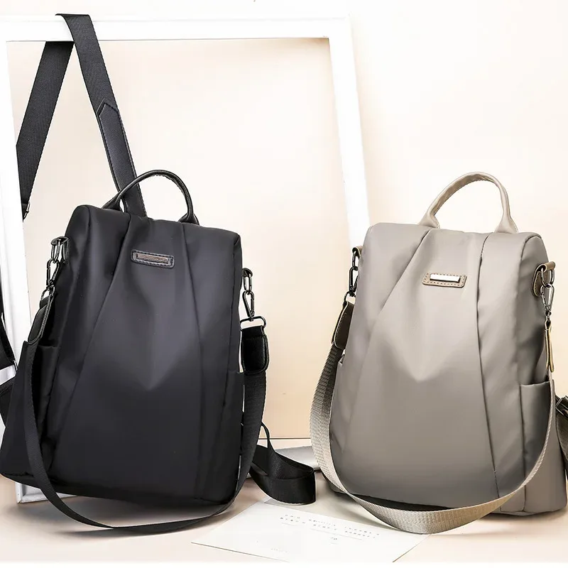 sacs à dos antivol à double bandoulière pour femmes, sac à dos de voyage en tissu oxford imperméable, sacs à dos en nylon, accessoires pour étudiants en voyage
