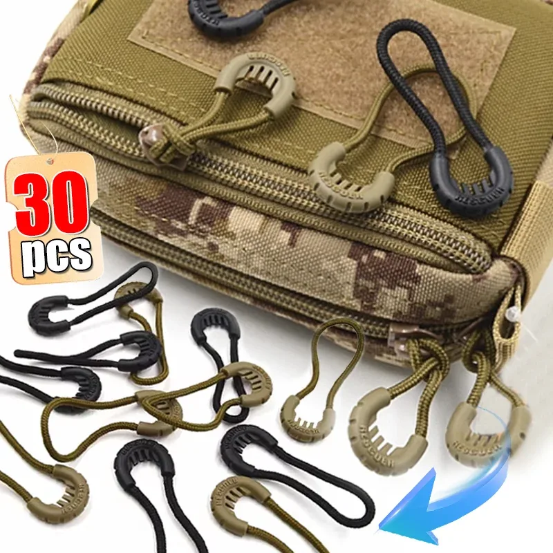 Lot de 3 à 30 tirettes de fermeture éclair en plastique, clips de remplacement durables pour vêtements, sacs à dos, bagages, accessoires noirs