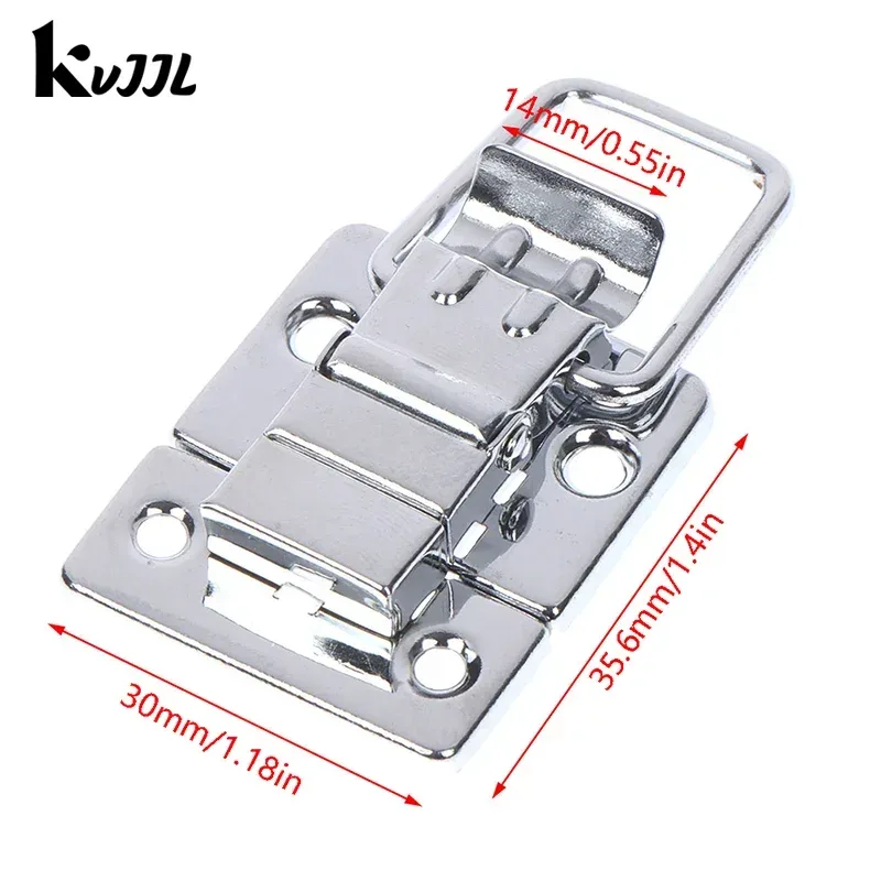 loquet à bascule chromé en acier inoxydable de haute qualité, 2 pièces, pour boîte de poitrine, valise, fermoir à outils