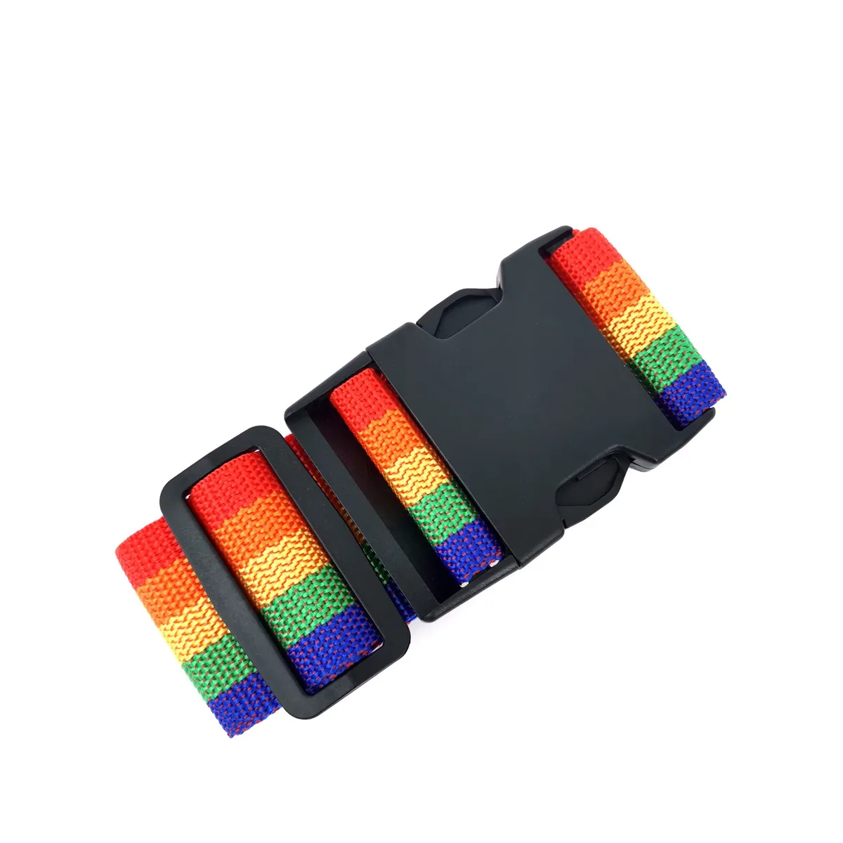 sangle de bagage en polypropylène, ceinture d'emballage arc-en-ciel antivol, accessoires pour valise de cabine, attache de sac