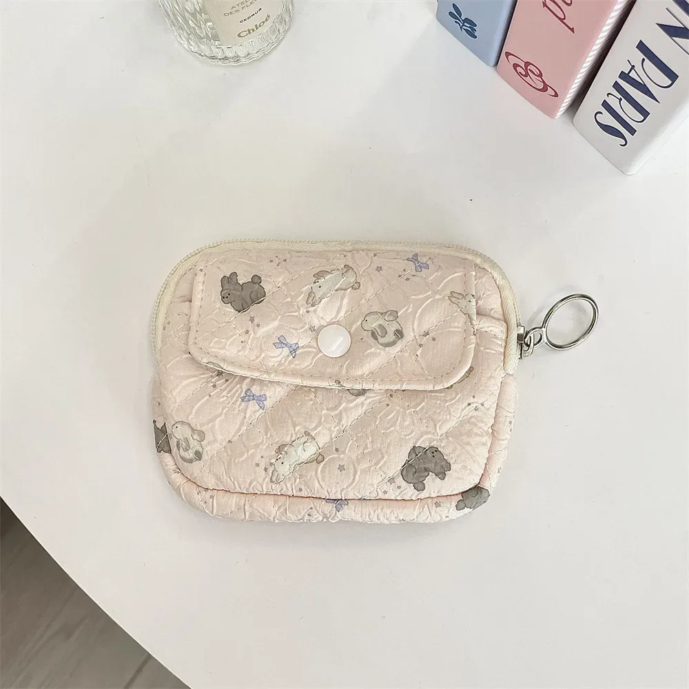 trousse cosmétique tissu coton motifs dessins animaux poche avant zippée format petite boîte usage voyage femmes