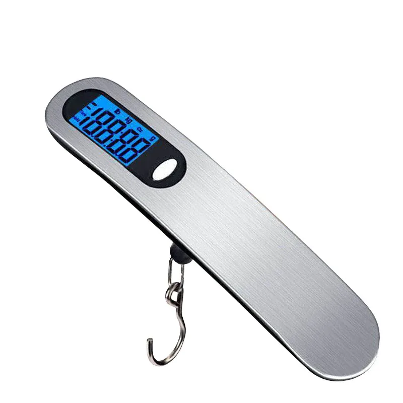 petite balance portable avec écran lcd numérique, 110lb/50kg, valise électronique suspendue pour bagages, pesée de voyage, balance de pêche