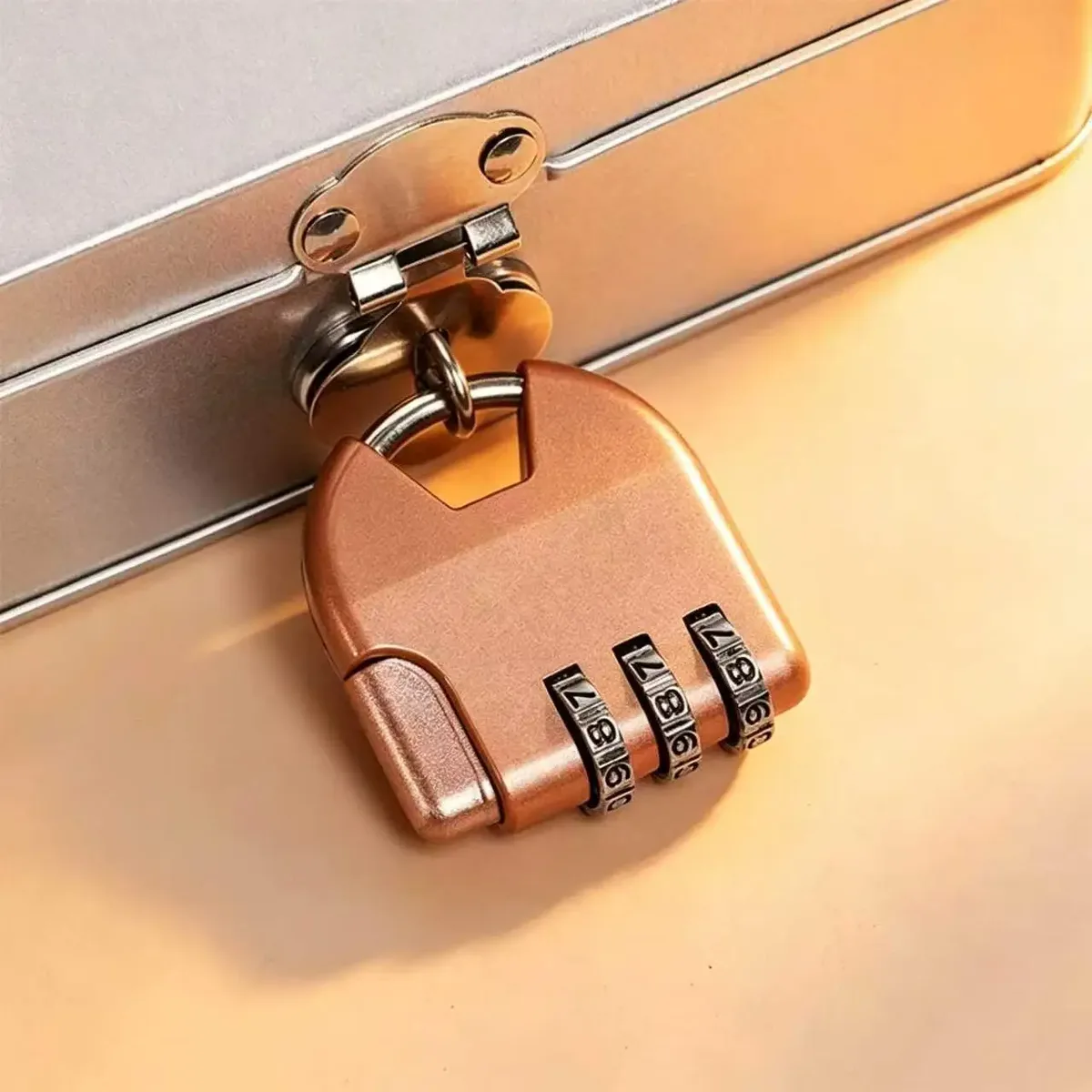 cadenas combiné métal noir argent hautequalité poignée carabine antivol voyage sac bagage accessoire padlock