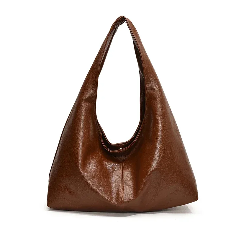 leftside – grands sacs hobo en cuir pu pour femmes, sac à bandoulière d'hiver pour dames, nouvelle tendance y2k, sacs à main et bourses, 2024