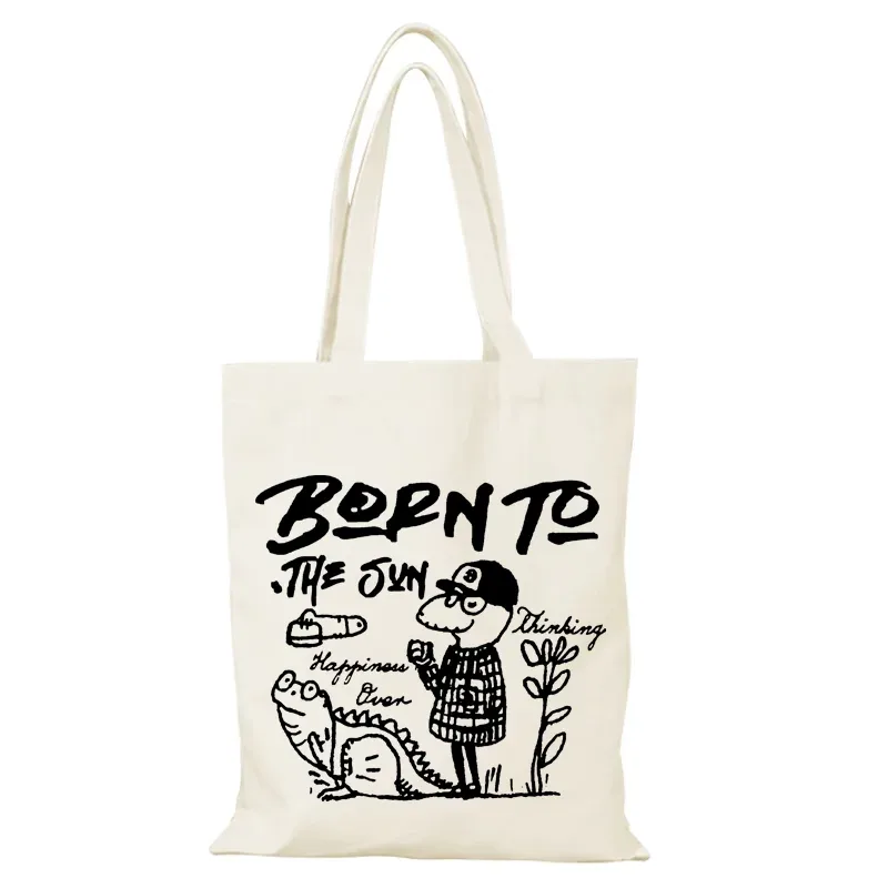 eco sac caractère mignon loisirs homme sac fourre-tout sacs en tissu nouveaux sacs à main femmes sac à main shopper shopping plage toile épaule dame