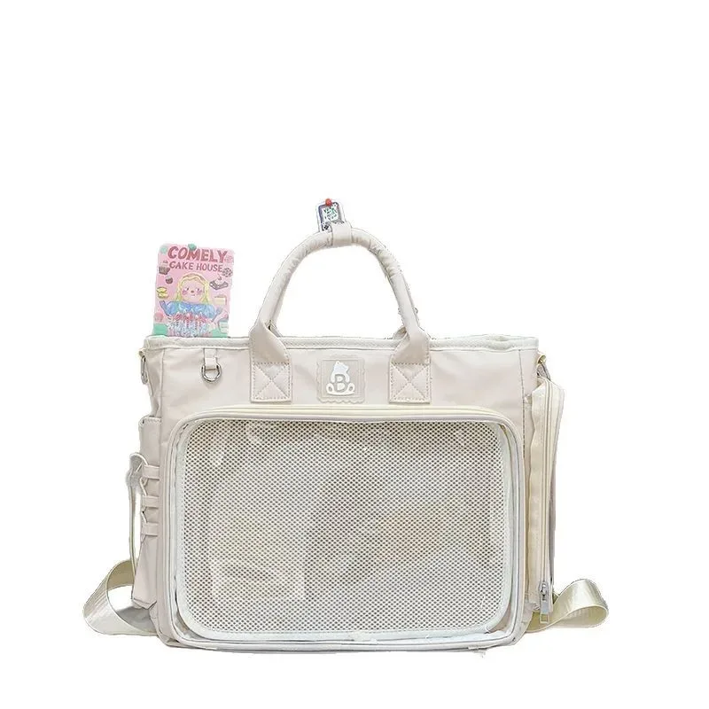 sac à dos carré à la mode pour femmes, sac à bandoulière transparent multifonctionnel, grande capacité, fourre-tout de sortie quotidienne, sacs à main mochilas