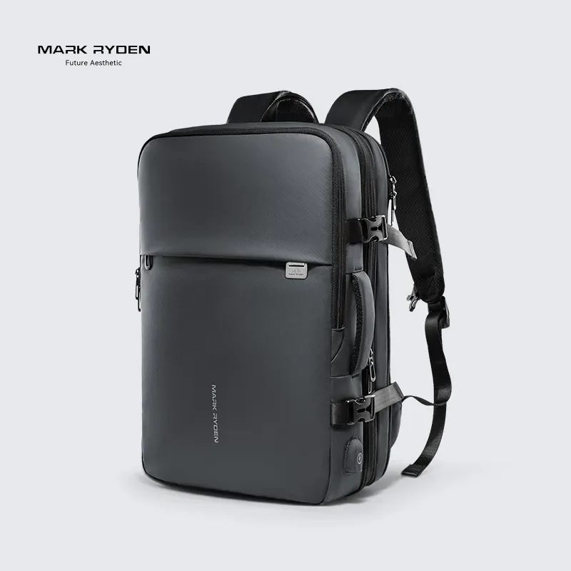 sac à dos de voyage d'affaires mark ryden, sac à dos pour ordinateur portable imperméable avec compression automatique par aspiration, sac de rangement